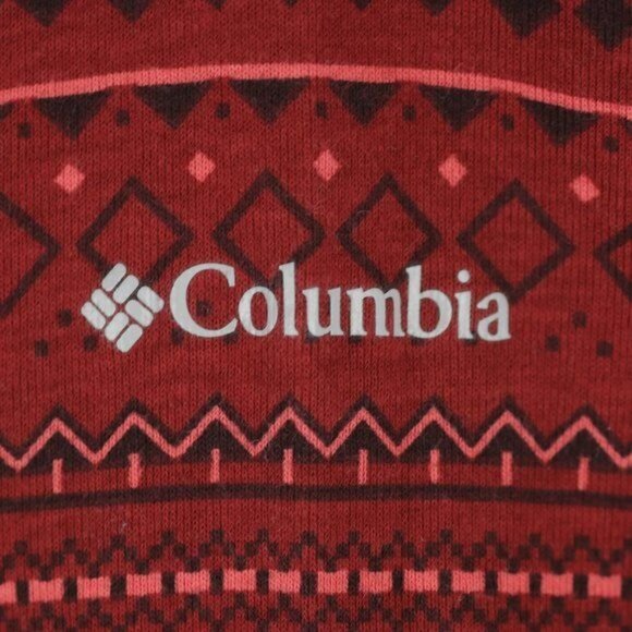 Columbia Drifting Snow Women's Medium Red Black Long Sleeve Knit Turtleneck Top - Picture 6 of 8